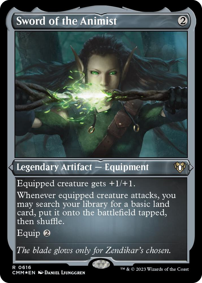 0616 Sword of the Animist (Foil Etched) R Commander Masters