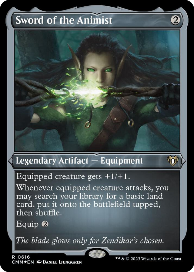 0616 Sword of the Animist (Foil Etched) R Commander Masters