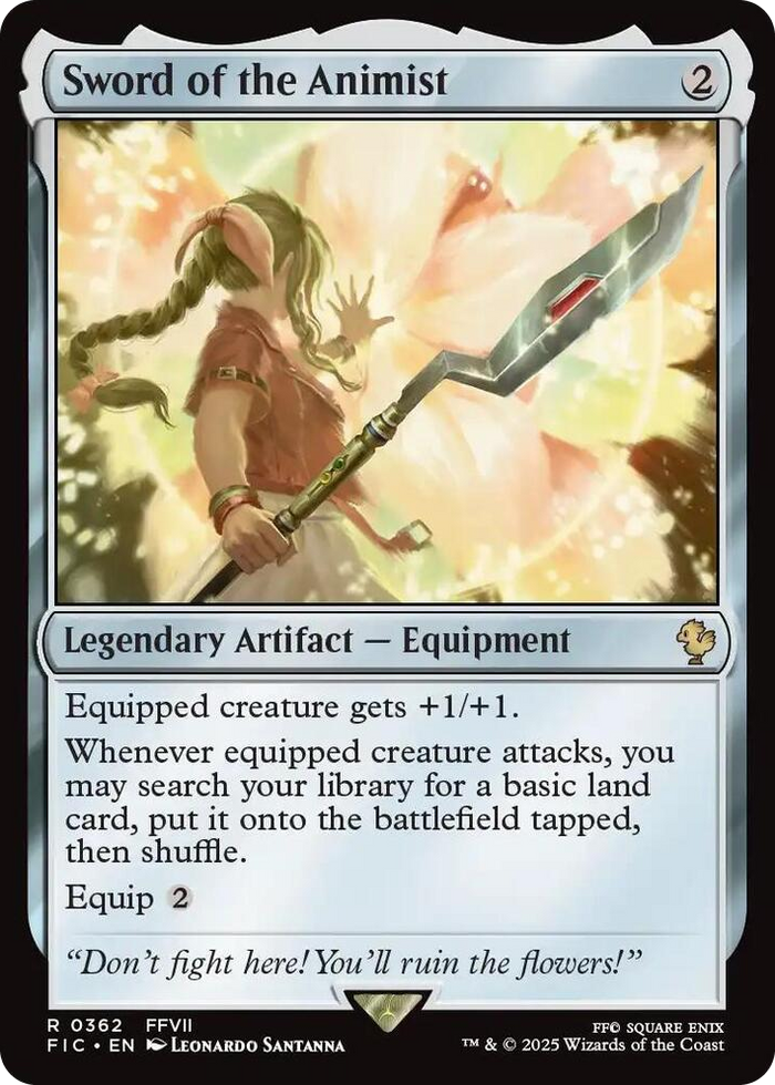 Sword of the Animist (Surge Foil) #362 R - Commander: FINAL FANTASY Pokemon card