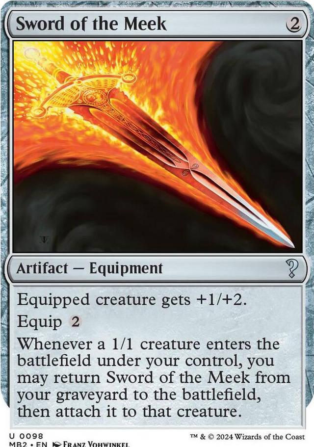0098 Sword of the Meek (White Border) U Mystery Booster 2