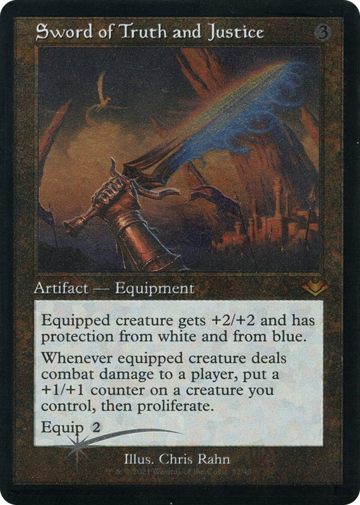 0032 Sword of Truth and Justice (Retro Frame) (Foil Etched) M Modern Horizons
