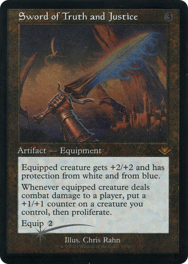0032 Sword of Truth and Justice (Retro Frame) (Foil Etched) M Modern Horizons