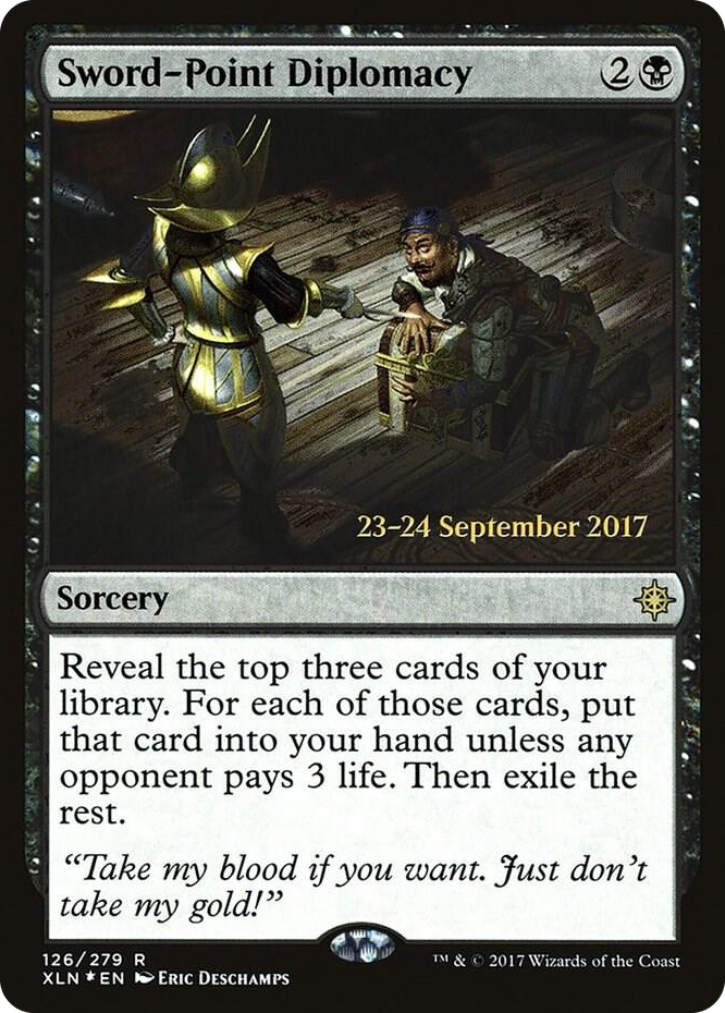 0126 Sword-Point Diplomacy R Prerelease Cards