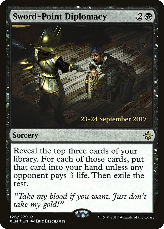 0126 Sword-Point Diplomacy R Prerelease Cards