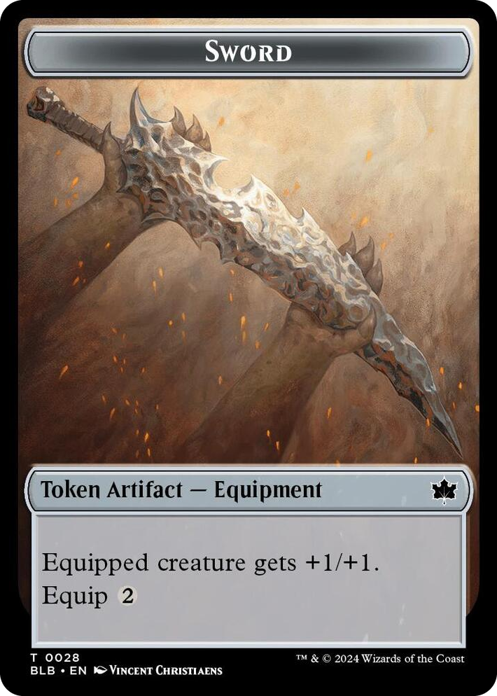 0028 Sword Token T Bloomburrow