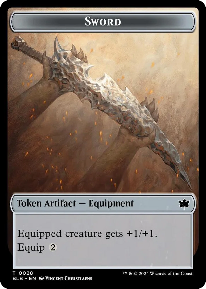 0028 Sword Token T Bloomburrow