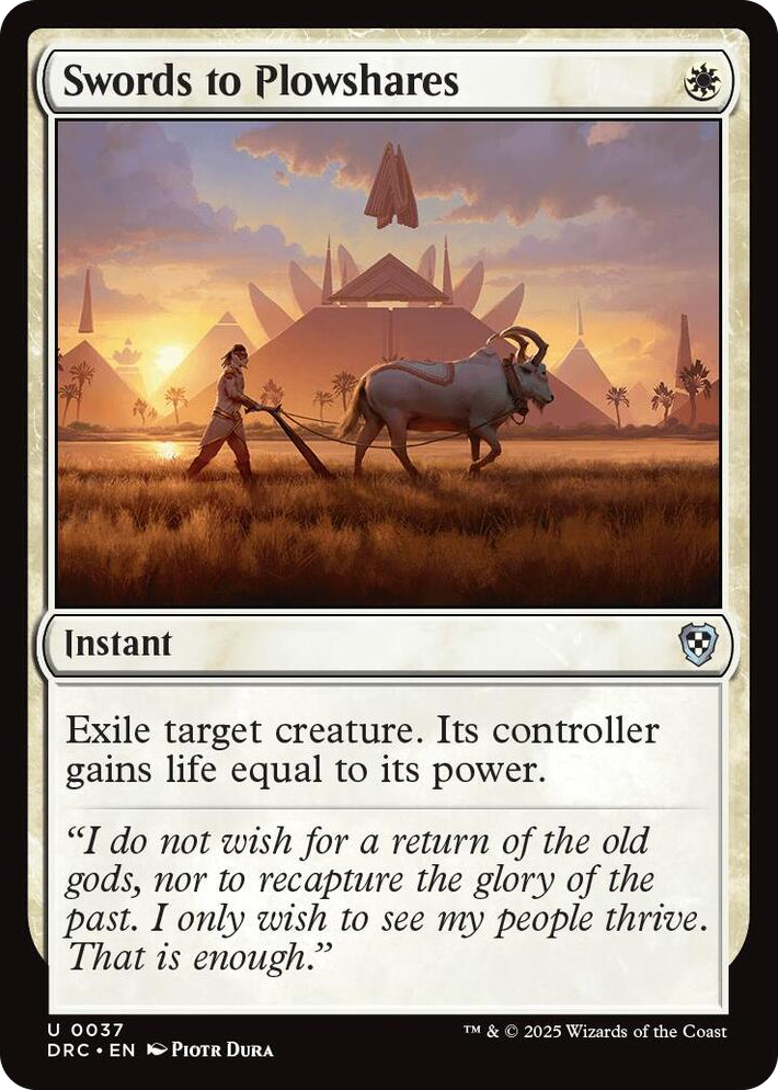 0037 Swords to Plowshares U Commander: Aetherdrift