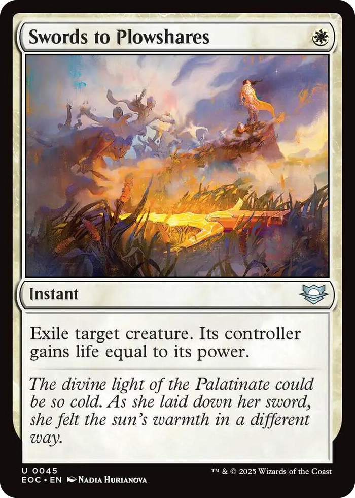 Swords to Plowshares #45 U - Commander: Edge of Eternities Pokemon card