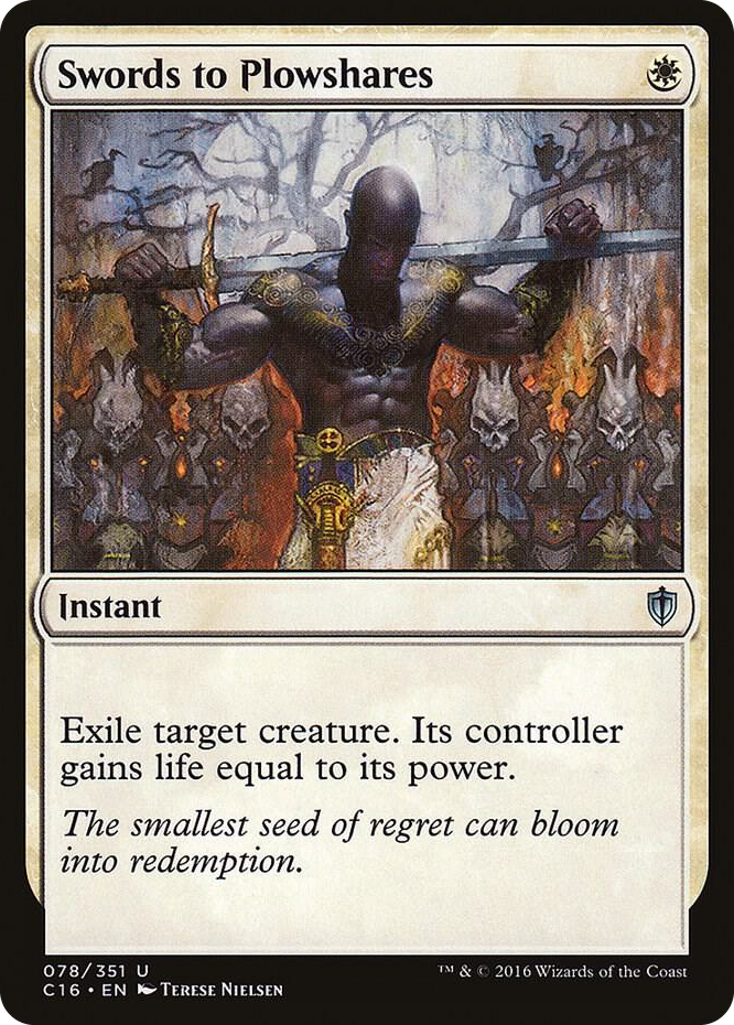 Swords to Plowshares #78 U - Commander 2016 Pokemon card