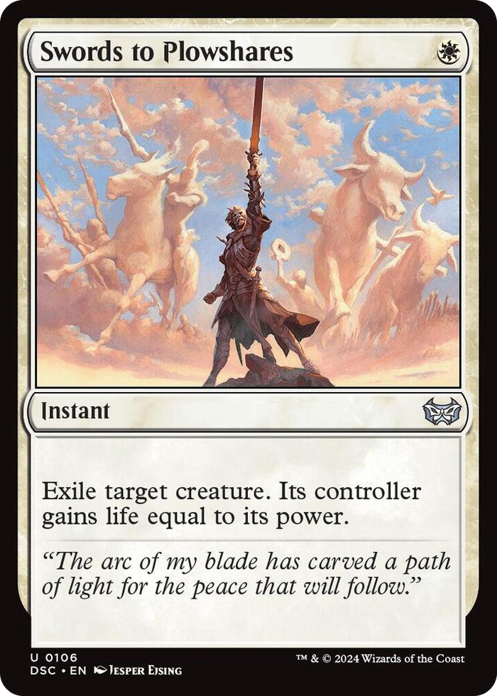 Swords to Plowshares #106 U - Commander: Duskmourn: House of Horror Pokemon card