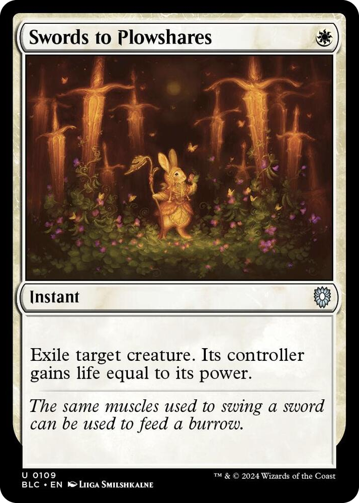 0109 Swords to Plowshares U Commander: Bloomburrow