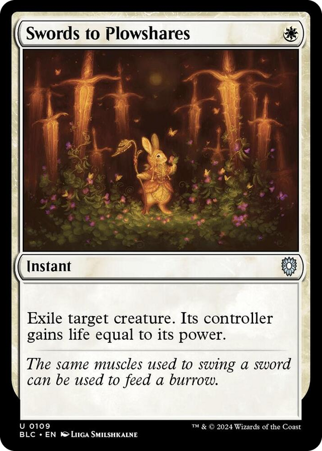 0109 Swords to Plowshares U Commander: Bloomburrow