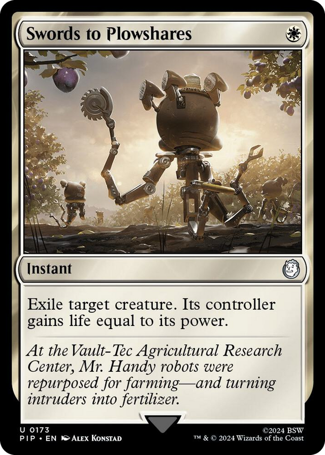 0173 Swords to Plowshares U Universes Beyond: Fallout