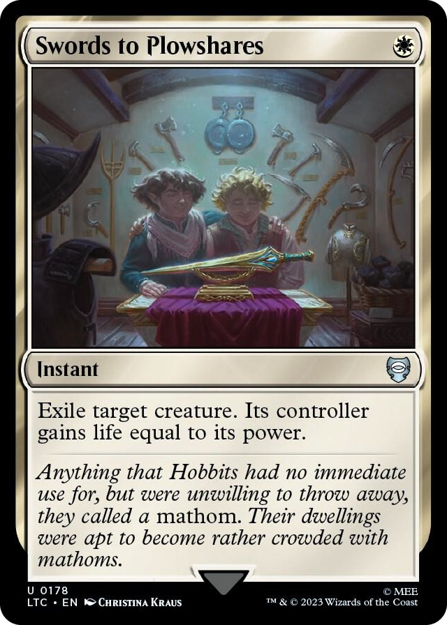 Swords to Plowshares #178 U - Commander: The Lord of the Rings: Tales of Middle-earth Pokemon card