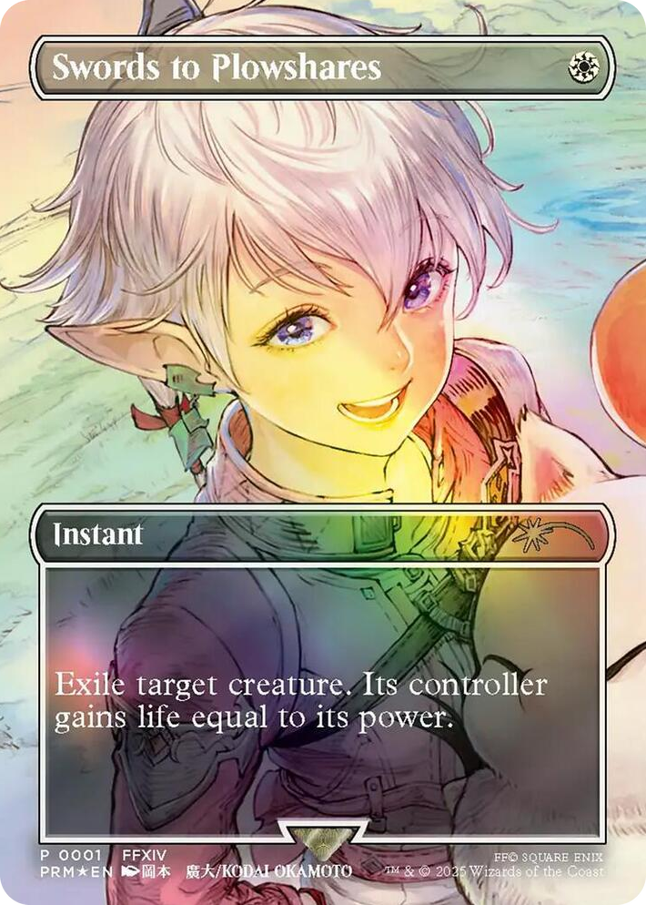 0001 Swords to Plowshares (Borderless) P MagicFest Cards