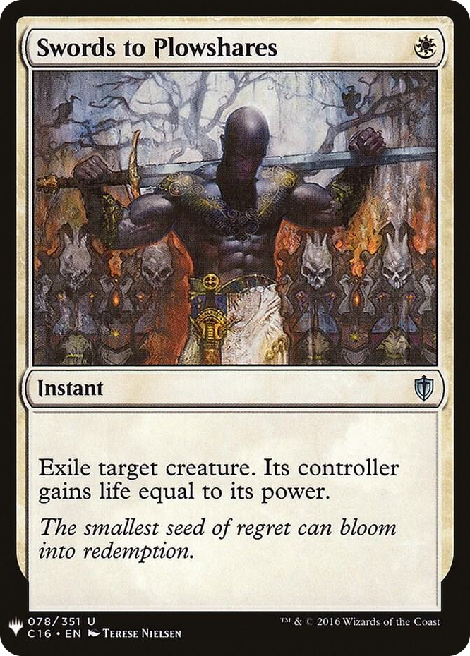 Swords to Plowshares (C16) #78 U - The List Reprints Pokemon card