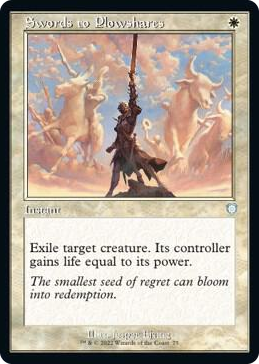 0075 Swords to Plowshares (Retro Frame) U Commander: The Brothers' War