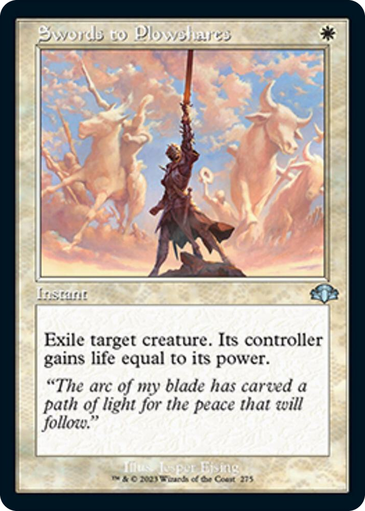 0275 Swords to Plowshares (Retro Frame) U Dominaria Remastered