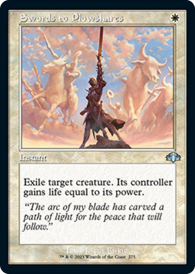 0275 Swords to Plowshares (Retro Frame) U Dominaria Remastered