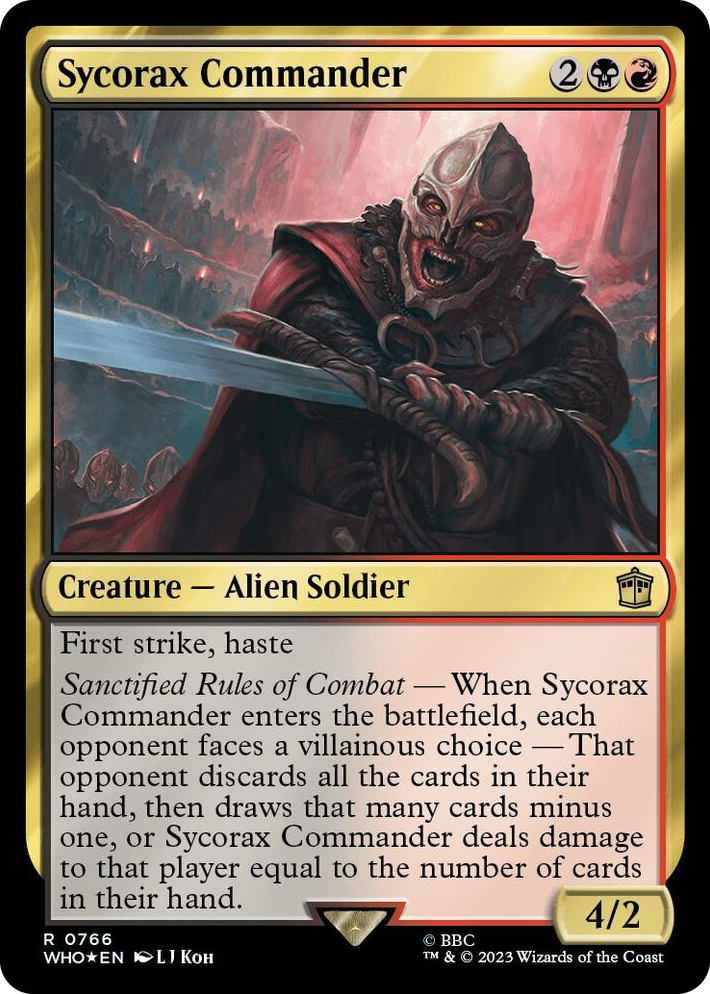 0766 Sycorax Commander (Surge Foil) R Universes Beyond: Doctor Who