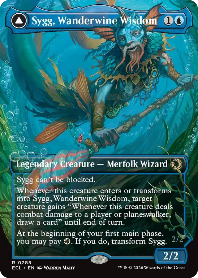 0288 Sygg, Wanderwine Wisdom (Borderless) R Lorwyn Eclipsed