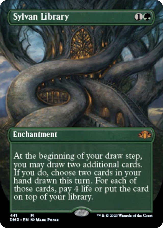 0441 Sylvan Library (Borderless) M Dominaria Remastered