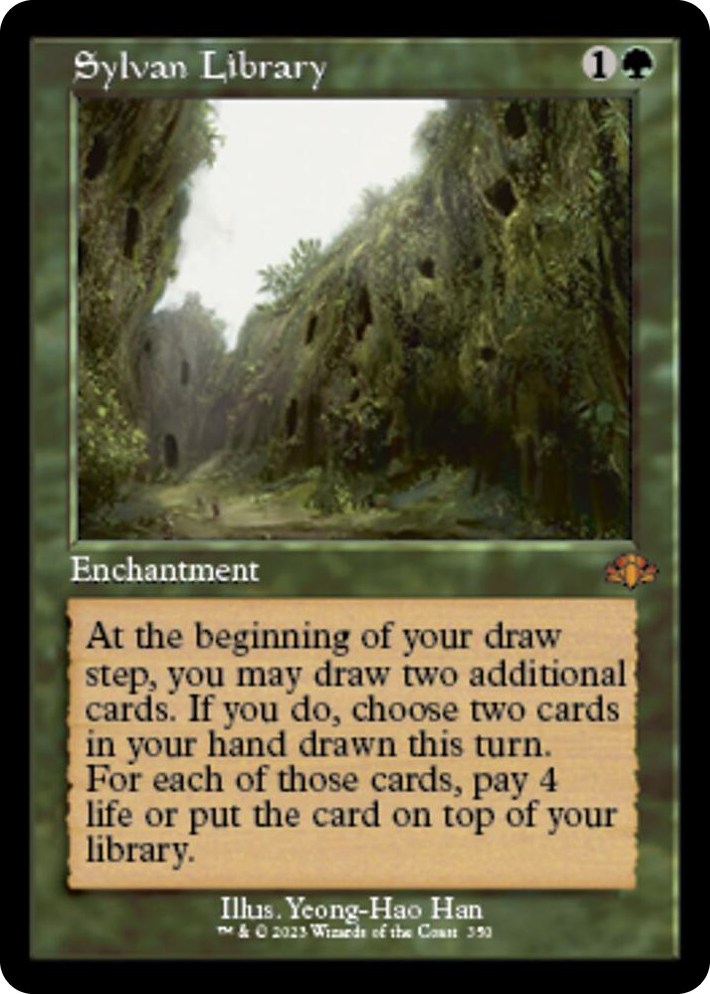 0350 Sylvan Library (Retro Frame) M Dominaria Remastered