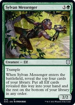 0075 Sylvan Messenger U Commander: Kaldheim