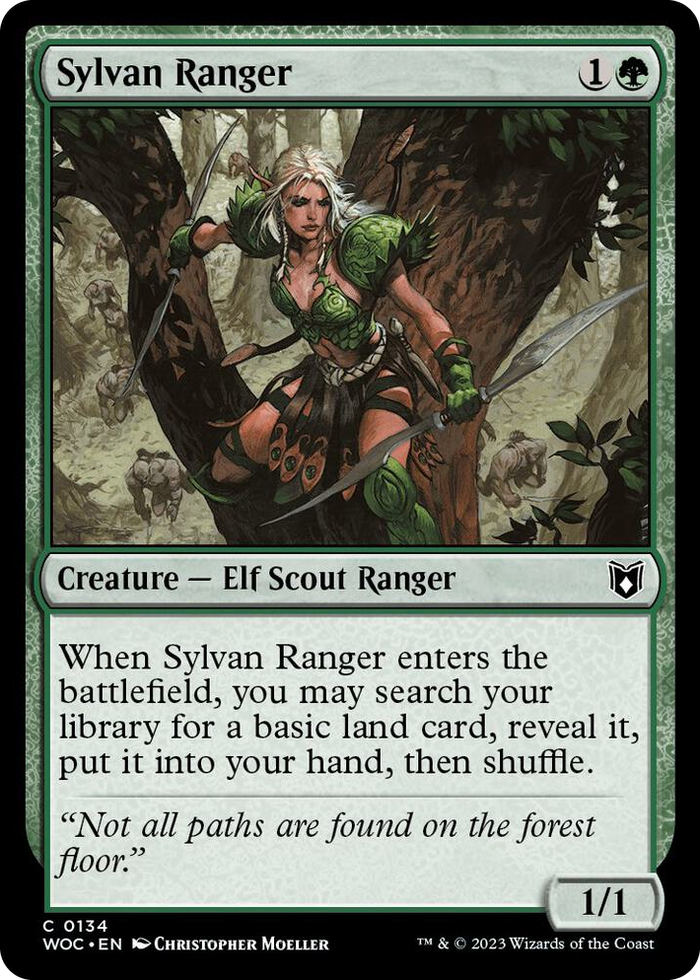 Sylvan Ranger #134 C - Commander: Wilds of Eldraine Pokemon card