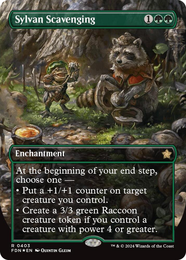 0403 Sylvan Scavenging (Borderless) (Mana Foil) R Foundations
