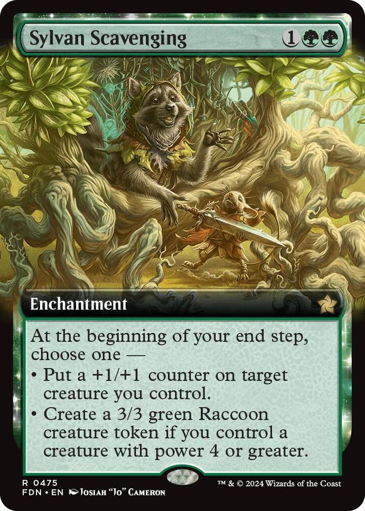 0475 Sylvan Scavenging (Extended Art) R Foundations