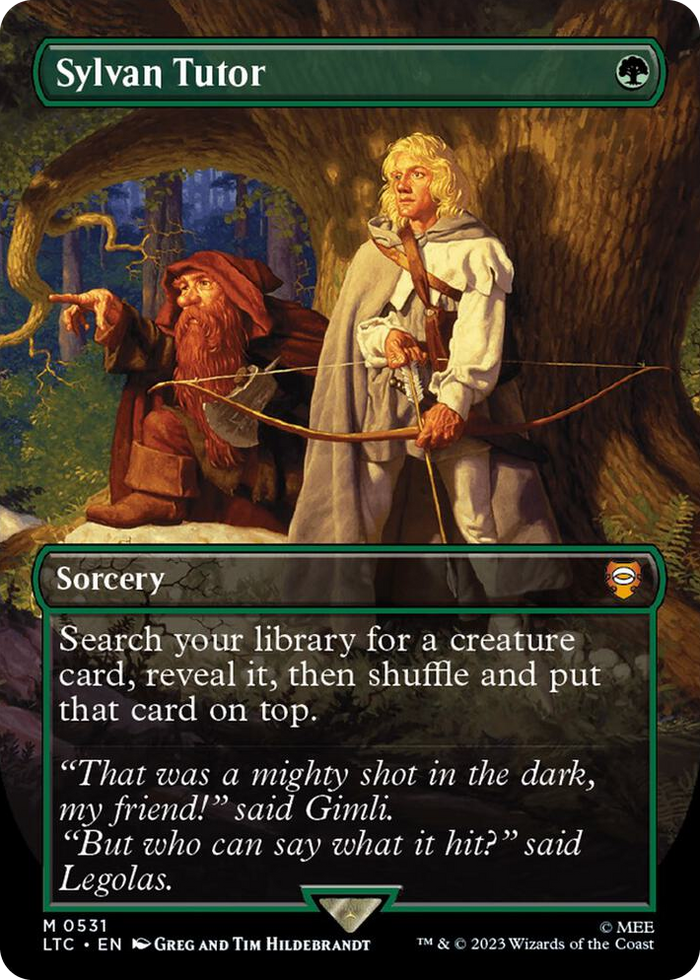 Sylvan Tutor (Borderless) #531 M - Commander: The Lord of the Rings: Tales of Middle-earth Pokemon card