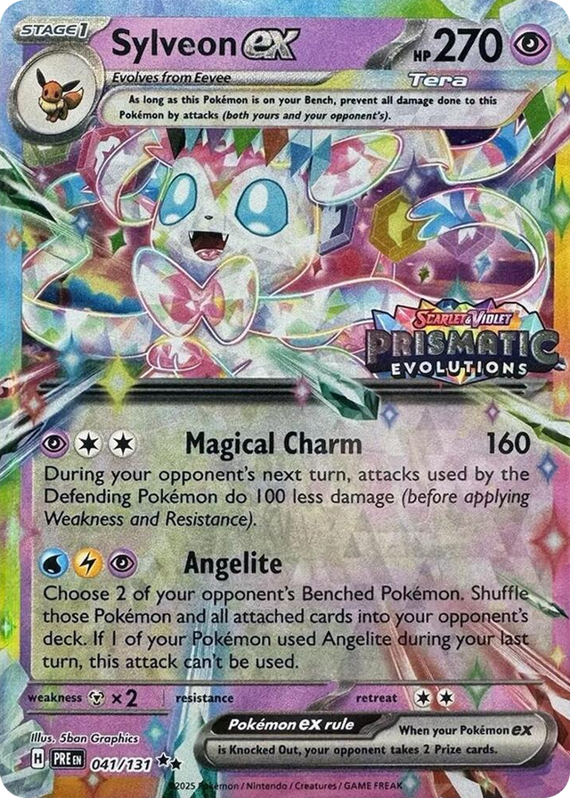 0041 Sylveon ex - 041/131 (Prismatic Evolutions Stamp) Promo Miscellaneous Cards & Products