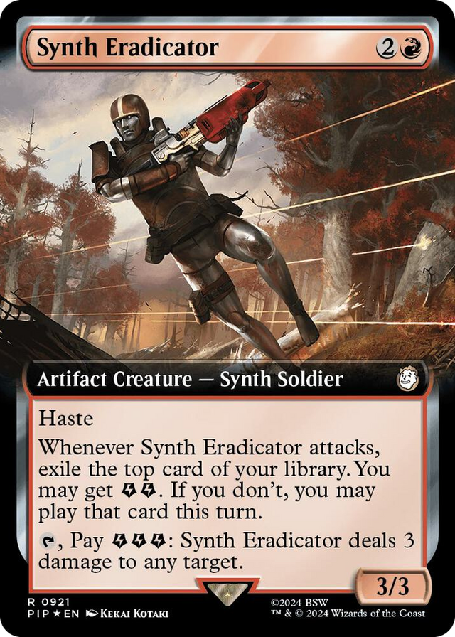 0921 Synth Eradicator (Extended Art) (Surge Foil) R Universes Beyond: Fallout