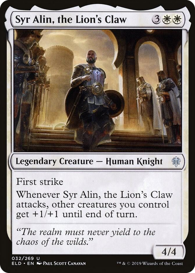 0032 Syr Alin, the Lion's Claw U Throne of Eldraine