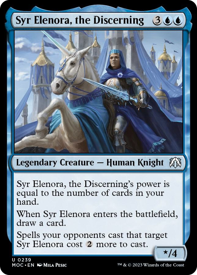Syr Elenora, the Discerning #239 U - Commander: March of the Machine Pokemon card