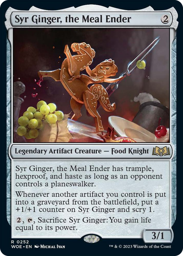 Syr Ginger, the Meal Ender #252 R - Wilds of Eldraine Pokemon card