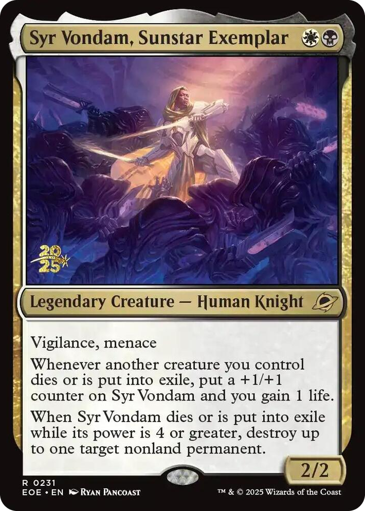 0231 Syr Vondam, Sunstar Exemplar R Prerelease Cards