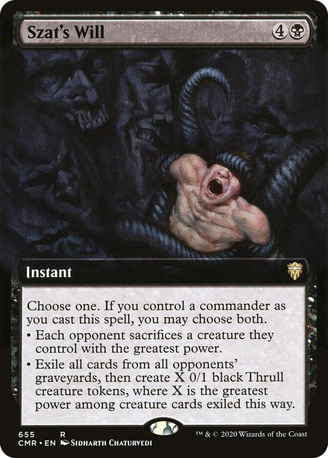 0655 Szat's Will (Extended Art) R Commander Legends