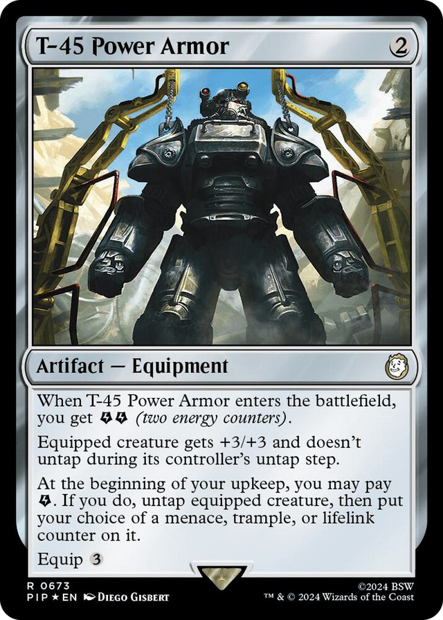 0673 T-45 Power Armor (Surge Foil) R Universes Beyond: Fallout