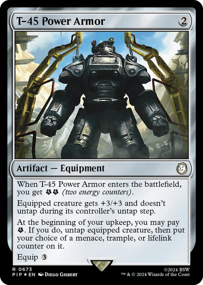 0673 T-45 Power Armor (Surge Foil) R Universes Beyond: Fallout