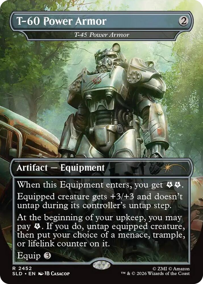 T-60 Power Armor - T-45 Power Armor #2452 R - Secret Lair Drop Series Pokemon card