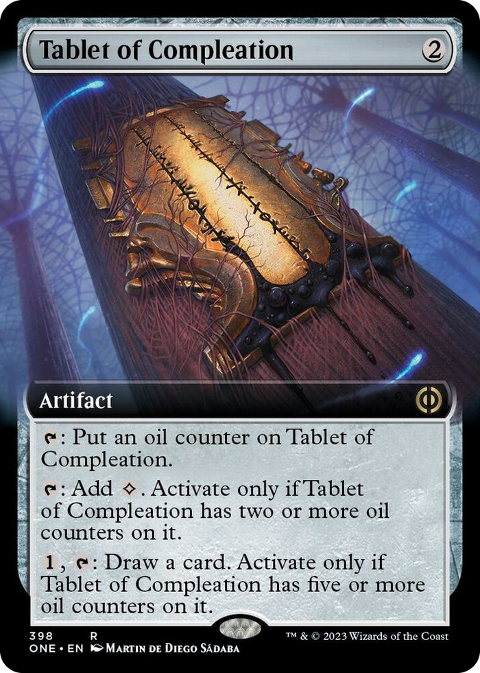 Tablet of Compleation (Extended Art) #398 R - Phyrexia: All Will Be One Pokemon card
