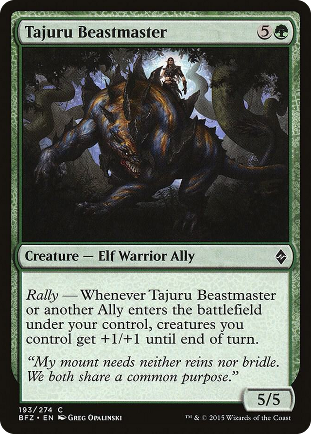 0193 Tajuru Beastmaster C Battle for Zendikar