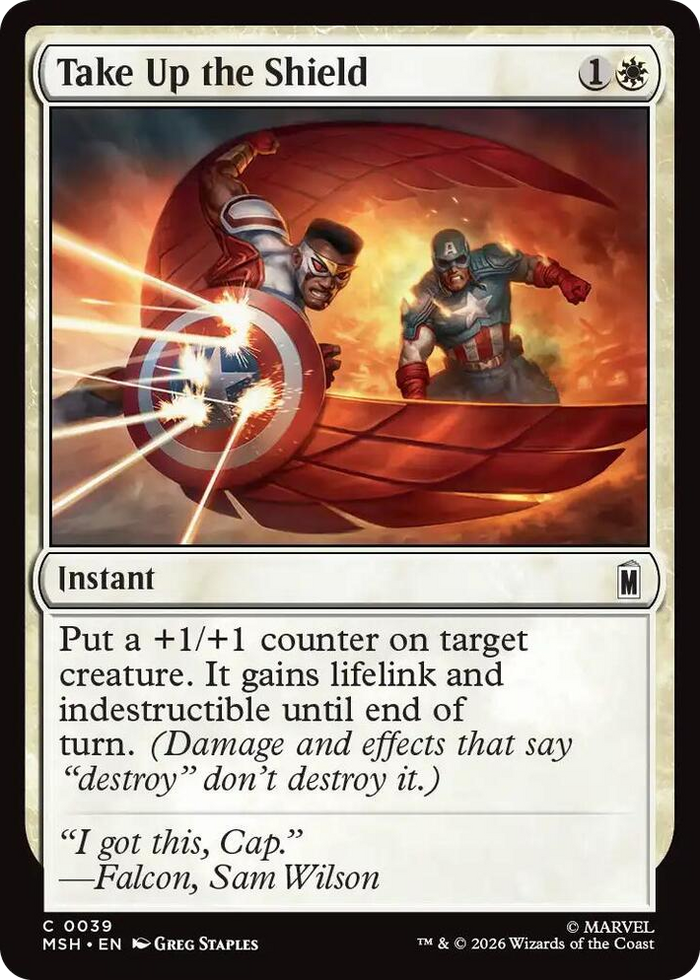 Take Up the Shield #39 C - Marvel Super Heroes Pokemon card