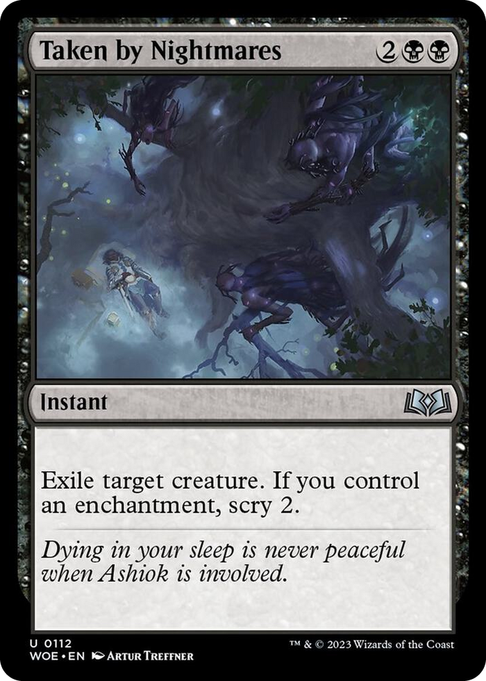 Taken by Nightmares #112 U - Wilds of Eldraine Pokemon card