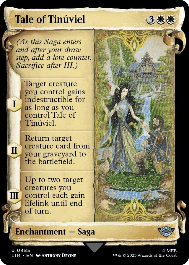 Tale of Tinuviel (Showcase Scrolls) #485 U - Universes Beyond: The Lord of the Rings: Tales of Middle-earth Pokemon card