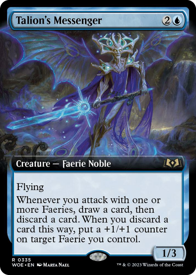 0335 Talion's Messenger (Extended Art) R Wilds of Eldraine