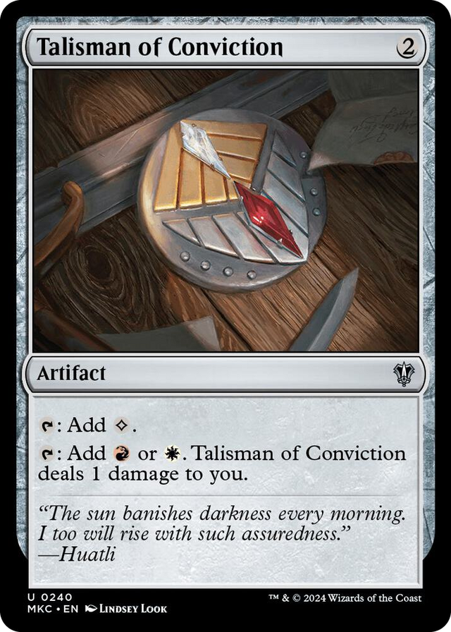0240 Talisman of Conviction U Commander: Murders at Karlov Manor