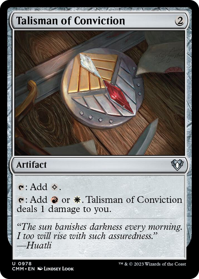 0978 Talisman of Conviction U Commander Masters